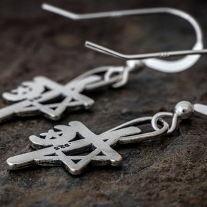 Sterling Silver Unity Cross Earrings SMALL image 3