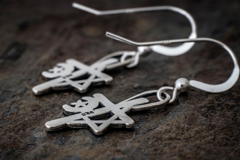 Sterling Silver Unity Cross Earrings SMALL image 3