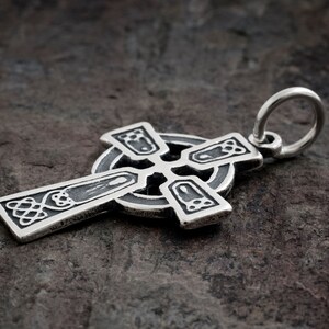 Sterling Silver Celtic Cross VERY SMALL Charm Only or Necklace image 2