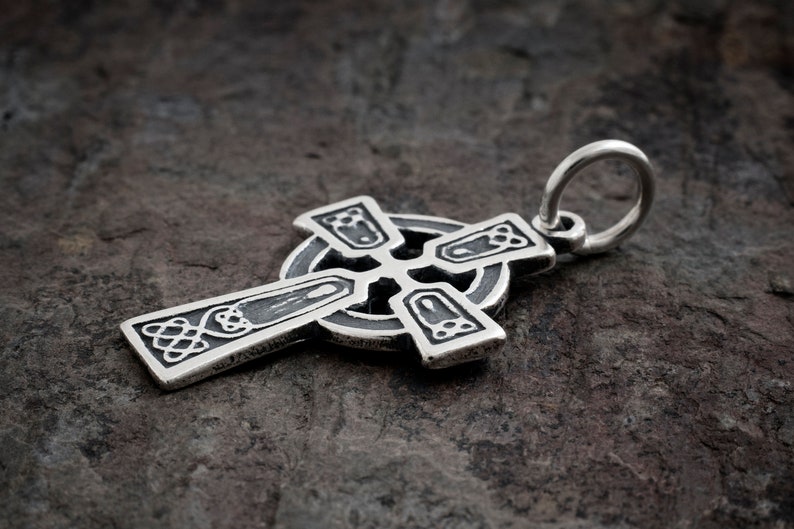 Sterling Silver Celtic Cross VERY SMALL Charm Only or Necklace image 2