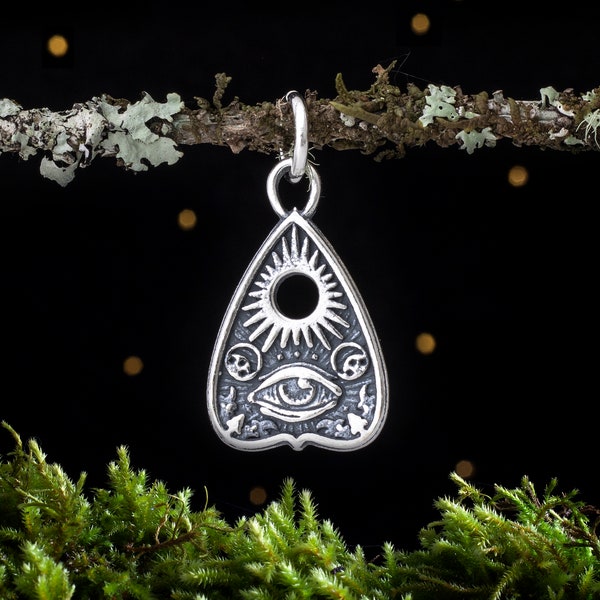 Sterling Silver Little Planchette - VERY SMALL - (Charm Only or Necklace)