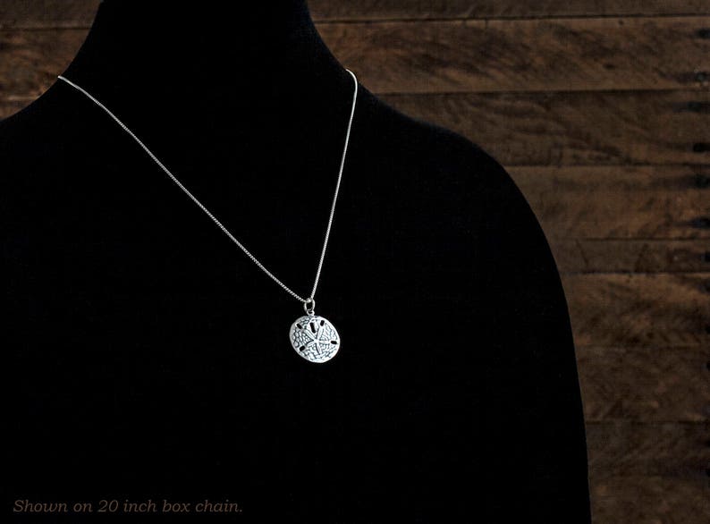 Sterling Silver Sand Dollar Everyday Beach Jewelry Double Sided Pendant Only or Necklace image 6