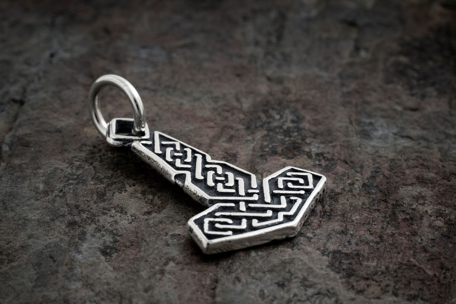 Sterling Silver Celtic Thor's Hammer Dwarven Style | Etsy