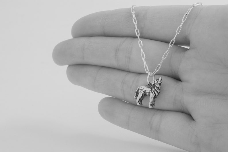 Sterling Silver Little Howling Wolf VERY SMALL, 3D Double Sided Charm Only or Necklace image 4