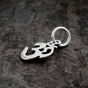 Sterling Silver Teeny Tiny Om VERY SMALL Charm Only or Necklace image 2