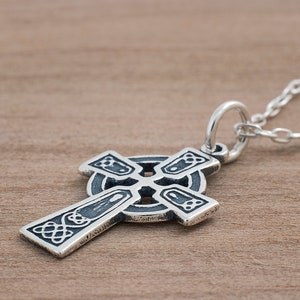 Sterling Silver Celtic Cross VERY SMALL Charm Only or Necklace image 4