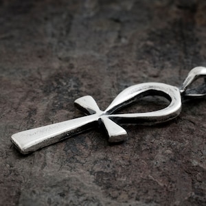 Sterling Silver Ankh SMALL Pendant Only or Necklace image 2