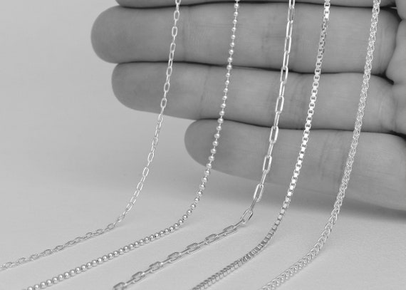 925 Solid Sterling Silver Chain - Etsy 925 Solid Sterling Silver Chain - Etsy