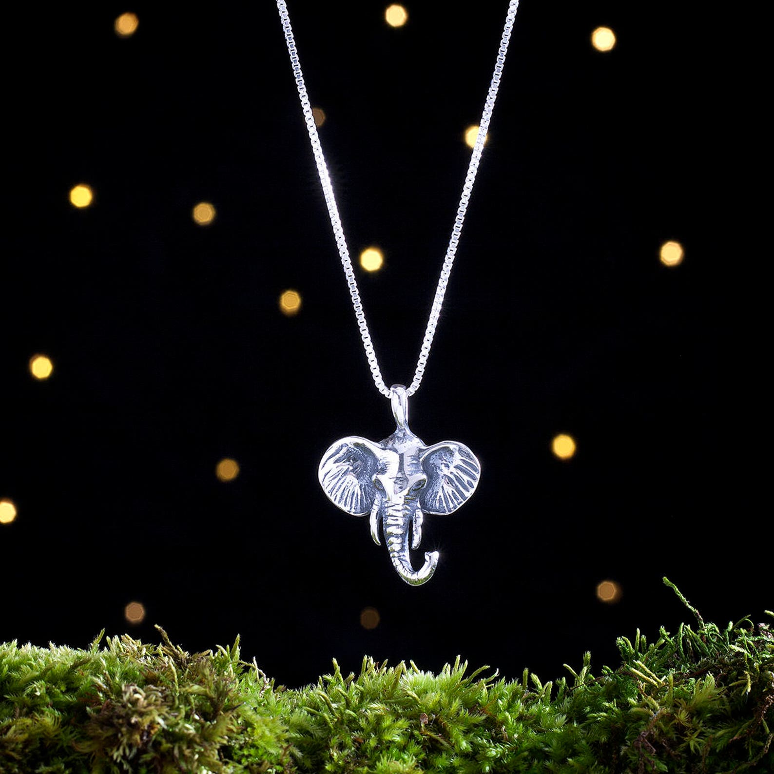 Sterling Silver Elephant pendant Only or Necklace Etsy