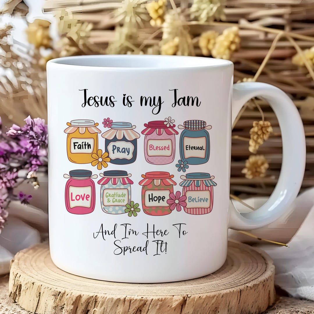 Jesus is My Jam Funny Christian Mug, Inspirational Bible Verse Coffee ...