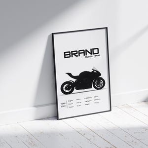 PERSONALIZED Custom Motorbike Poster | Unique Motorcycle Art | High-Quality Wall Decor | Stylish Custom Print | Gift for Riders