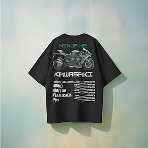 Kawasaki Ninja H2 Unisex Heavy Cotton Tee, Motorcycle Lover Gift, Biker Shirt, Adventure T-Shirt, Custom Graphic Tee, Gift for Him/Her