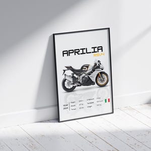 Sleek MV Agusta 100 RR Motorcycle Poster - Stylish Wall Art for Bike Enthusiasts