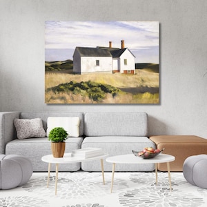 Edward Hopper Ryder&#39;s House 1933 by Edward Hopper Oil Painting Print Art, Edward Hopper Artwork Canvas Posters Print, Edward Hopper Wall Art