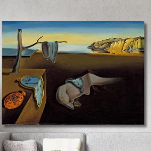 Salvador Dali  The Persistence of Memory Oil Painting Prints, Salvador Dali Wall Art, Salvador Dali Artwork, Salvador Dali Canvas Poster Art