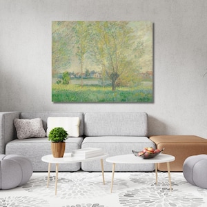 Claude Monet de wilgen 1880 olieverfschilderijen afdrukken, Claude Monet kunst aan de muur, Claude Monet kunstwerk tentoonstelling, Claude Monet canvas posterafdrukken