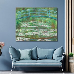 Claude Monet-brug over een vijver met waterlelies 1899 schilderijen, Claude Monet-kunstwerk Tentoonstelling afdrukken poster of canvas, Claude Monet-canvas