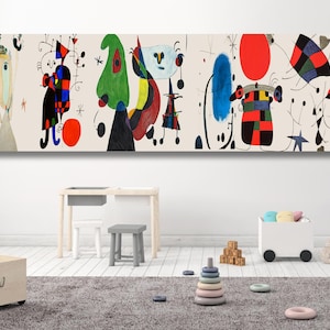 Joan Miro Exhibition Poster, Joan Miro Canvas Wall Art, Joan Miro Poster, Joan Miro Print, Surrealism Artwork,Joan Miro Artwork Canvas Print