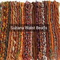EARTH TONE 60 inches waist beads,waist beads tie on,black owned shop,belly beads, african wear,body beads, handmade item, weight loss