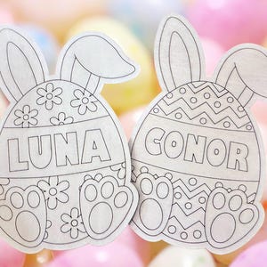 Personalized Easter egg paint kit, name on Easter egg craft, Easter basket stuffer, Easter DIY craft, egg painting, Easter gift, kid craft