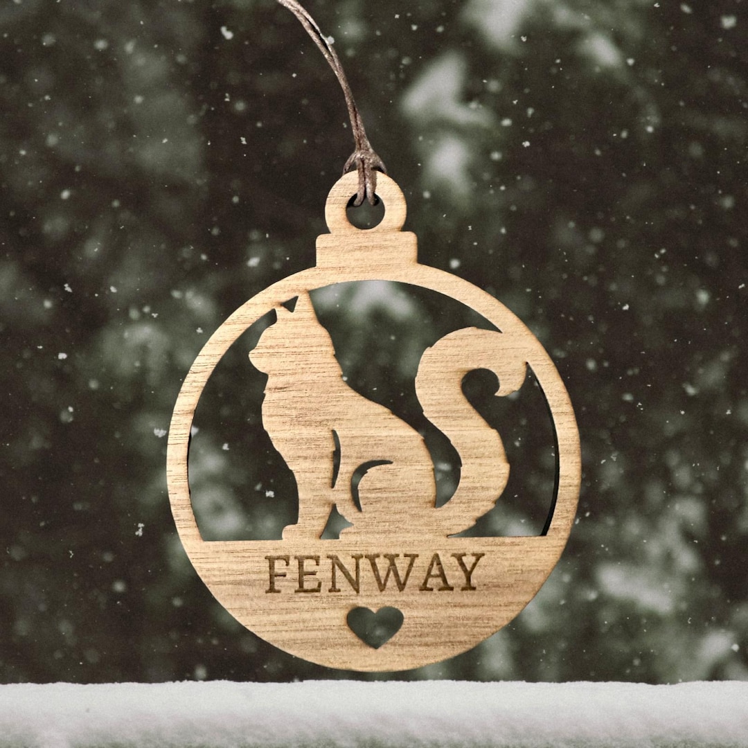 Personalized Cat Ornament – Custom Pet Name Christmas Decoration ...