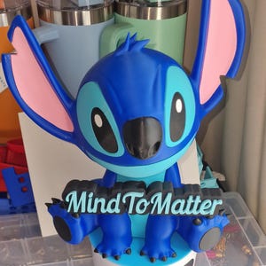 Stitch Inspired 3D Printed Blue Alien-Approximately 23cm Tall