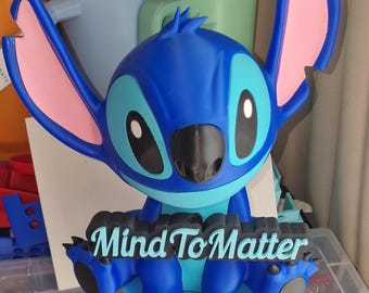 Stitch Inspired 3D Printed Blue Alien-Approximately 23cm Tall