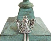 Silver Fairy Girl Charm Silver Charm 10 Charms Jewelry Supply Necklace Bracelet Charm #187