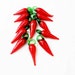 Chili Pepper Lampwork Bead Large Chili Pepper Bead Charms 5 Beads Southwestern Jewelry supply 217
