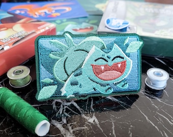 Anime Videogame Japans PKM-personage - Strijkapplicatie - Bulbasaur Borduurwerk patch