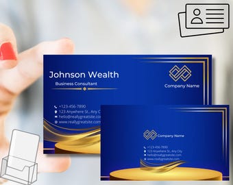 Modern Floral Business Card Template | Custom Contact Card (Digital Download)