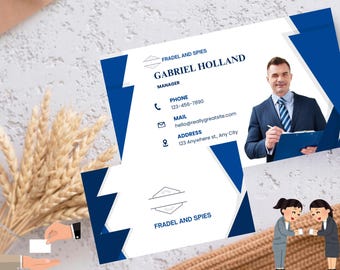 Modern Floral Business Card Design | Contact Card (Digital Download)