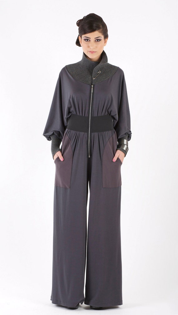 silk long sleeve jumpsuit