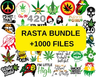 Rasta BIG SVG Bundle, Weed Svg, Stoner Svg Bundle, Jamaica Svg, Weed Quotes Svg BobMarley SVG Files
