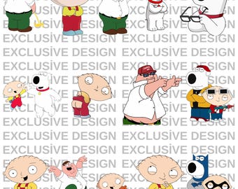 Family Guy Png - Family guy Clipart - Family Guy Bundle - Family guy birtday - family guy print - 100 family guy
