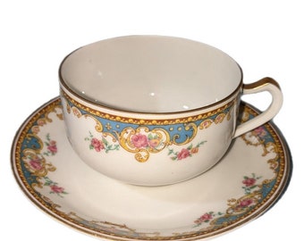 Schleiger 700 Gold Trim by Haviland Circa 1920-30 HTF Cup And Saucer
