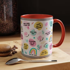 Vibrant Colors 11oz Mug, Bold Accent Ceramic Mug, Inspirational Coffee Mug, Tea Mug, Perfect Gift for Home, Office