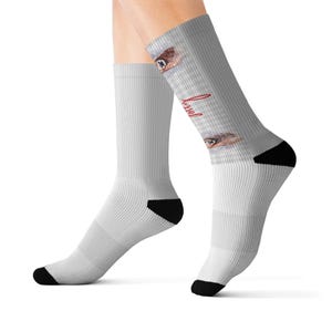 Sublimation Socks,  Personalized Socks for Christmas Gifts Funny, Face on Socks, Photo Socks with Text, Funny Photo Gift For Her, Him