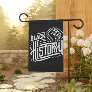 Garden Banner, Black History Month Decor, House Banner, Outdoor Flag, Yard Sign for February Celebrations
