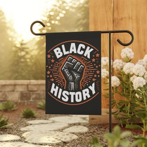 Garden Banner, Black History Month Decor, House Banner, Outdoor Flag, Yard Sign for February Celebrations