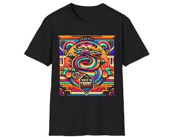 Koszulka Rok Węża, Koszulka Miłośnika Gadów, Top Chińskiego Zodiaku, Koszulka Graficzna Węża, Prezent Urodzinowy Unisex