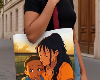 Sac fourre-tout personnalisé pour portrait d'anime : sac en toile réutilisable personnalisé