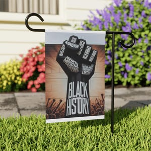 Garden Banner, Black History Month Decor, House Banner, Outdoor Flag, Yard Sign for February Celebrations