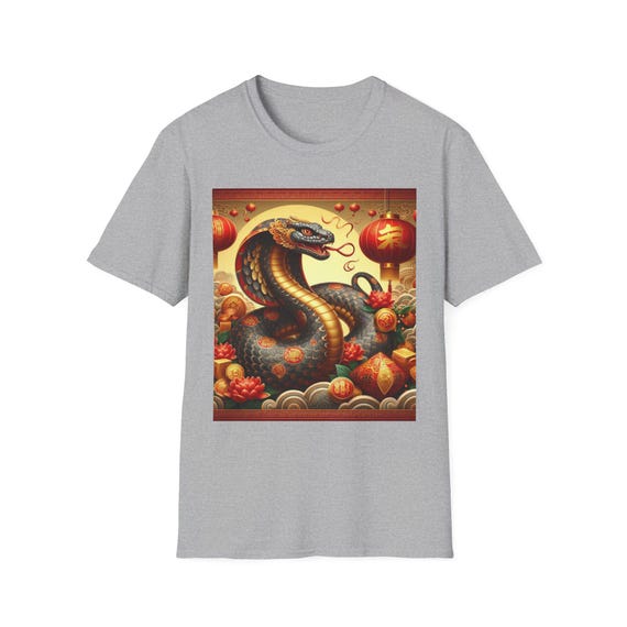 Camiseta unisex de estilo suave con el año de la serpiente 2025