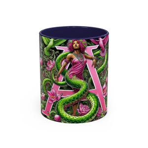 Pink and Green Sorority Mug: Distinguished Lady Ceramic Mug