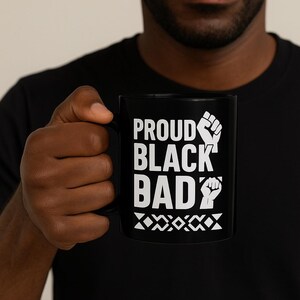 Proud Black Dad Mug, African American Father Coffee Cup, Black History Gift, Afrocentric Kitchen Decor, Black Lives Matter Mug, Empowering