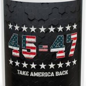 Trump 45-47 Coffee Mug: Patriotic USA Flag Drinkware