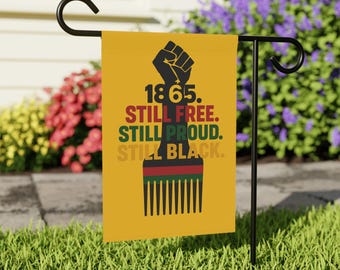 Empowering Garden Banner: Black History, Juneteenth, Freedom Flag