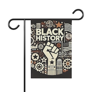 Garden Banner, Black History Month Decor, House Banner, Outdoor Flag, Yard Sign for February Celebrations