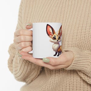 Cute Fox Ceramic Mug, Animal Lover Gift, Fox Decor, Cozy Drinkware, Fox Illustration, Perfect for Home, Office or Gift